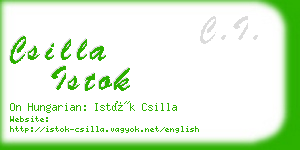 csilla istok business card